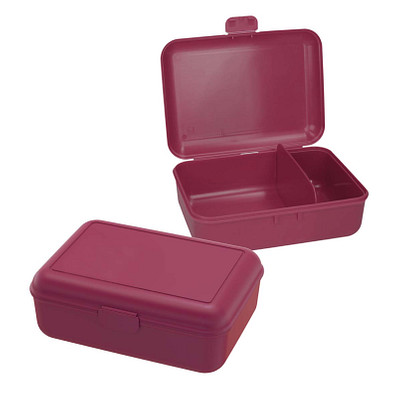 Vorratsdose "School-Box" deluxe, mit Trennschale, brombeere Vorratsdose "School-Box" deluxe, mit Trennschale, brombeere