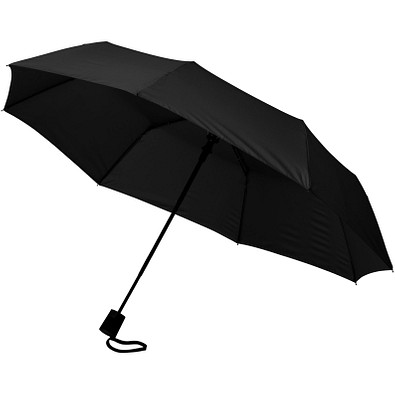 Wali 21" Automatik Kompaktregenschirm, schwarz Wali 21" Automatik Kompaktregenschirm, schwarz