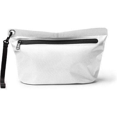 Wasserabweisender Kulturbeutel aus Ripstop mit wasserdichtem Reißverschluss, WHITE