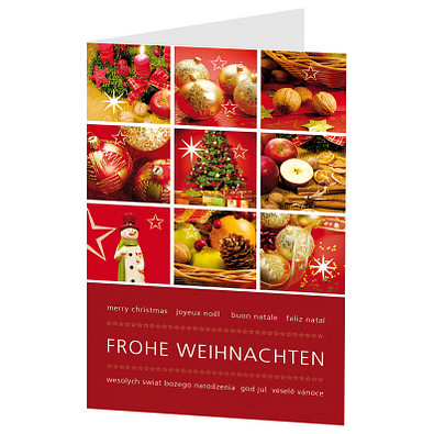 Grußkarte Weihnachten, Motiv Weihnachtsstimmung, ohne Innendruck