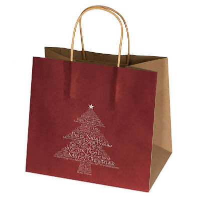 Weihnachtstasche klein, burgund