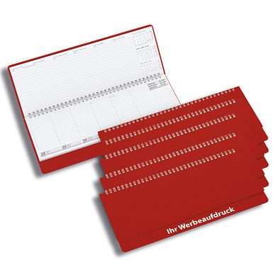 Werbe-Set: 100 Querkalender Ideal 2022, inkl. Druck, rot Werbe-Set: 100 Querkalender Ideal 2022, inkl. Druck, rot