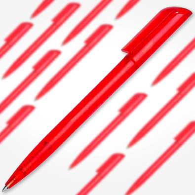 Werbe-Set: 500 Drehkugelschreiber Promo Frozen, inkl. Druck, rot-gefrostet