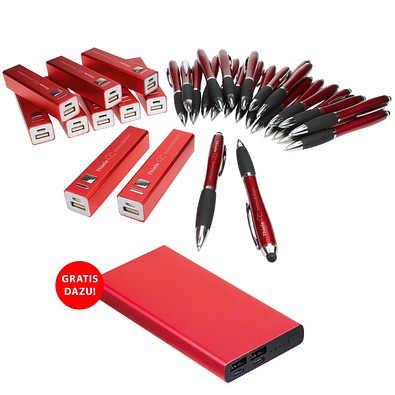 Werbe-Sparset Energy, 211-tlg, inkl. Druck, rot