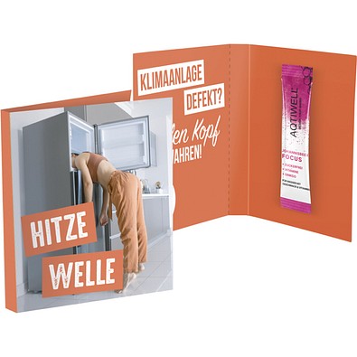 Werbekarte Midi, Aqtiwell® FOCUS, inkl. Druck