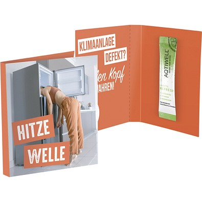 Werbekarte Midi, Aqtiwell® REFRESH, inkl. Druck