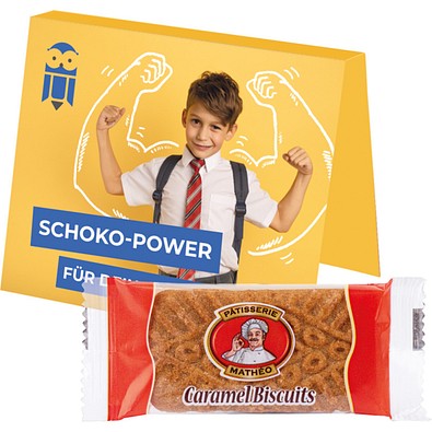 Werbekarte Midi, Pâtisserie Mathéo Caramell Biscuit, inkl. Druck