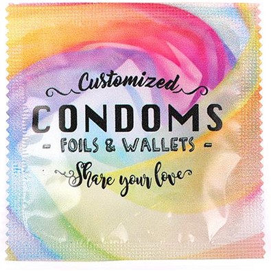 Werbekondom, Mehrfarbig