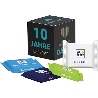 Werbewürfel, Ritter SPORT mini Mischung, inkl. Druck