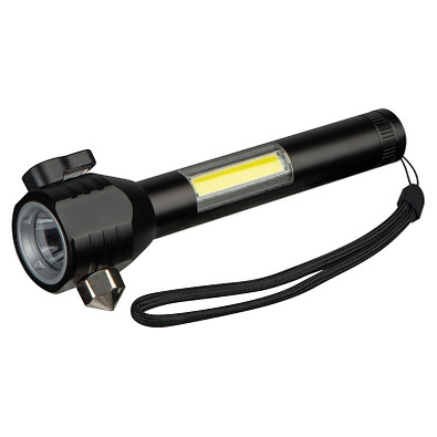 Wiederaufladbare Taschenlampe Trent,schwarz
