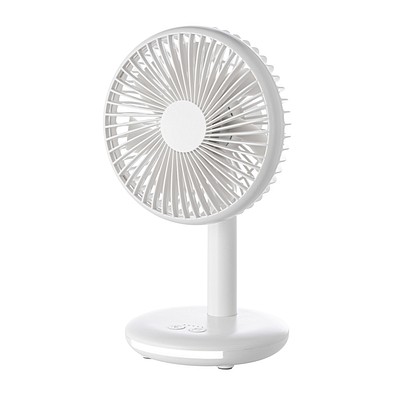 Wiederaufladbarer Ventilator mit Licht REEVES-DESKSTREAM, weiß