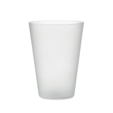 Wiederverwendbarer Becher 300ml FESTA LARGE, Transparent Weiß