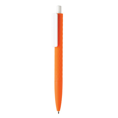 XD COLLECTION Druckkugelschreiber X3 mit Smooth-Touch, orange/weiß XD COLLECTION Druckkugelschreiber X3 mit Smooth-Touch, orange/weiß