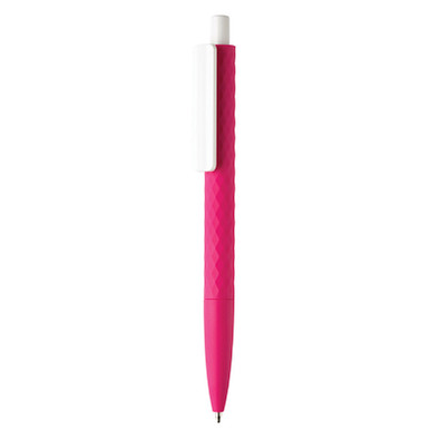 XD COLLECTION Druckkugelschreiber X3 mit Smooth-Touch, rosa/weiß XD COLLECTION Druckkugelschreiber X3 mit Smooth-Touch, rosa/weiß