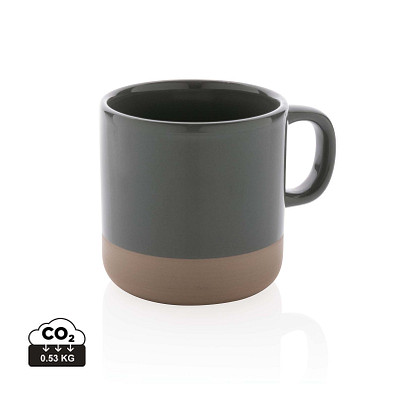 XD COLLECTION Becher aus glasiertem Keramik, grau