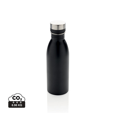 XD COLLECTION Deluxe Wasserflasche aus RCS recyceltem Stainless-Steel, schwarz