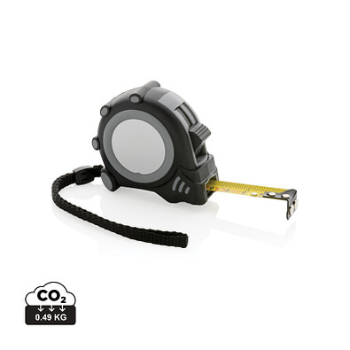 XD COLLECTION Grip 3m/16mm Maßband aus RCS recyceltem Kunststoff, grau, schwarz