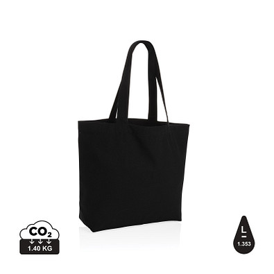 XD COLLECTION Impact Aware™ 240g/m² rcCanvas Shopper + Tasche, ungefärbt, schwarz