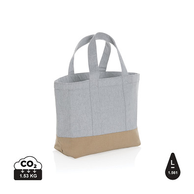 XD COLLECTION Impact Aware™ 285g/m² ungefärbte rCanvas-Kühltasche, grau
