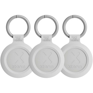 Xtorm XTAG2A wasserfeste Reise-Smart-Tags, 3er Set, Ash white melange