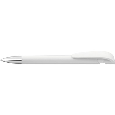 uma® Kugelschreiber YES SI inkl. Metallspitze, weiss