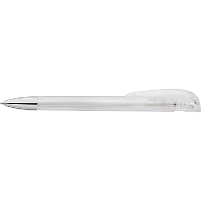 uma® Kugelschreiber YES SI transparent inkl. Metallspitze, klar