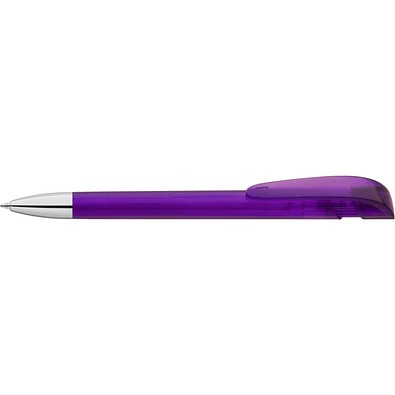 uma® Kugelschreiber YES SI transparent inkl. Metallspitze, violett