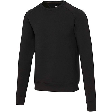 Yukon Sportpullover mit Rundhalsausschnitt und Interlock Strick Unisex, schwarz, S