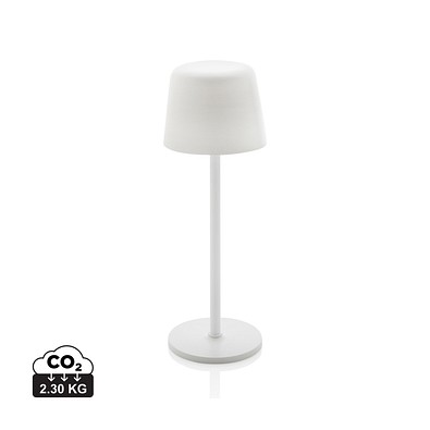 Zenic USB Tischleuchte aus RCS recyceltem Kunststoff, weiß