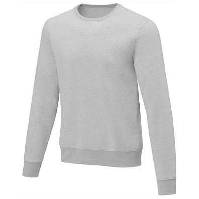 Zenon Herrenpullover mit Rundhalsausschnitt, heather grau, M