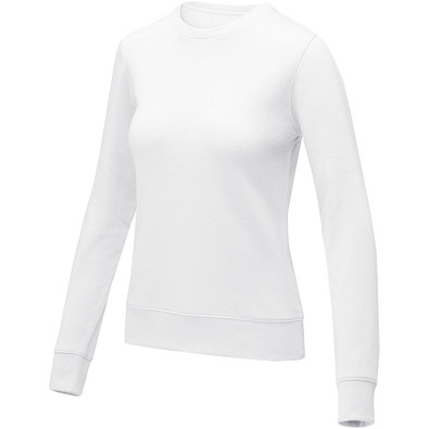 Zenon Sweater mit Rundhalsausschnitt für Damen, weiss, XL