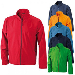 JAMES & NICHOLSON Unisex Softshell-Funktionsjacke, hellblau, L