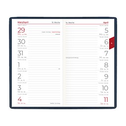 Taschenplaner Moldau Soft-Touch, dunkelblau
