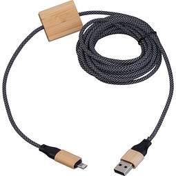 3m RPET Schnell-Ladekabel KRISTIN, beige