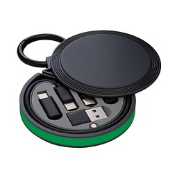 6-in-1 Ladekabel REEVES-myCONVERTICS, schwarz/grün