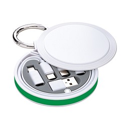 6-in-1 Ladekabel REEVES-myCONVERTICS, weiß/grün