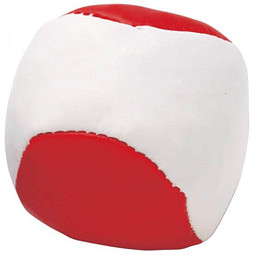 Anti-Stress-Knautsch-Ball, weiß/rot