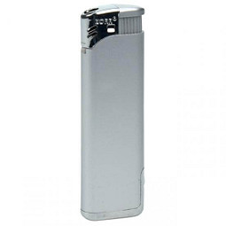 Piezo-LED-Feuerzeug, silber/metallic