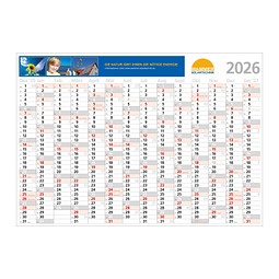 Clever-Plan-Wandplaner 2026, abwaschbar, inkl. 4-farbiger Druck