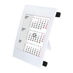 2-Jahres-Tischkalender 2027/2028, weiß/schwarz