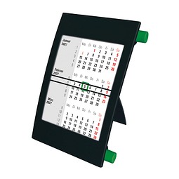 2-Jahres-Tischkalender 2027/2028, schwarz/grün