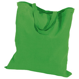 Einkaufstasche Baumwolle, kurze Henkel, grün