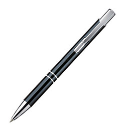 Metall-Kugelschreiber Vermont, blaue Mine, schwarz
