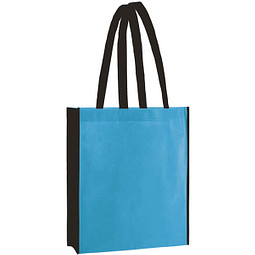 Vliestasche Big Shopper, hellblau/schwarz