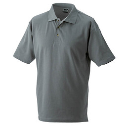 JAMES & NICHOLSON Unisex Poloshirt, dunkelgrau, M
