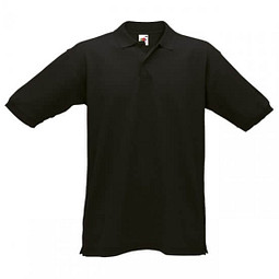 FRUIT OF THE LOOM® Unisex Poloshirt Pique, schwarz, XL
