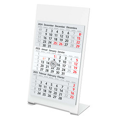 Geiger-Notes 3-Monats-Tischkalender aus Metall 2025/2026, weiß