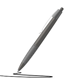 Schneider Druckkugelschreiber Loox, schwarze Mine, anthrazit/metallic