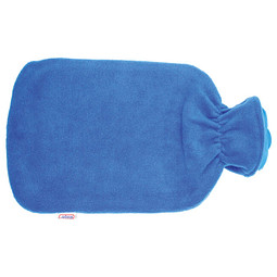 Wärmflasche mit Fleecebezug, Blau