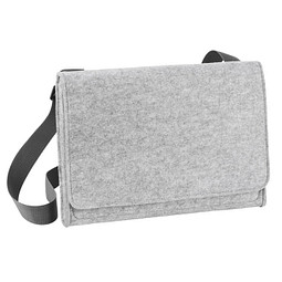 Filz-Shoulderbag, hellgrau